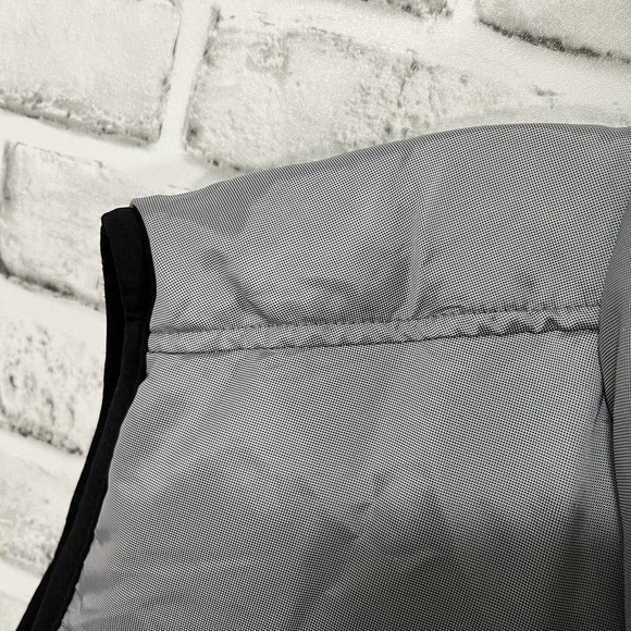 Eddie Bauer EBTEK Vintage Mens Goose Down Insulated Vest Silver w/ Blk Trim XXL - Picture 3 of 13